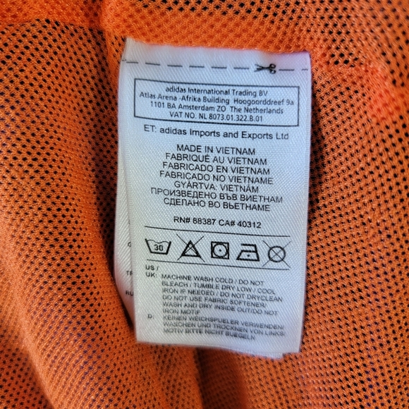 ADIDAS Predator Climacool Jacket Windbreaker Hooded Blue Orange Mens Small - Picture 11 of 15